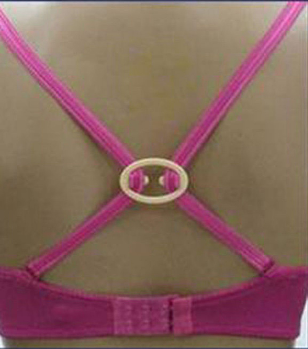 12 Set Oval Bra Clips – Bra Strap Adjuster and Holder in Black Clear and Nude