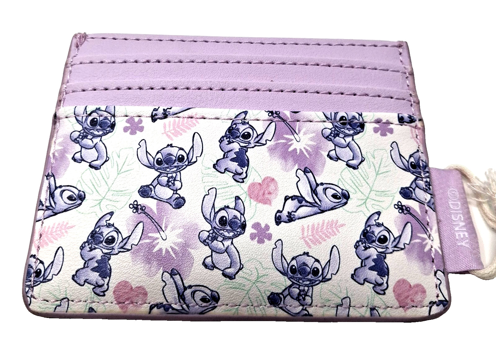 Disney Loungefly Stitch Tropical Heart Cardholder ID Wallet Pastel New