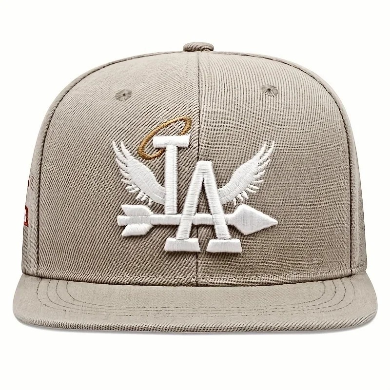 LA Flat Brim Snapback Embroidered Hip-Hop Streetwear Los Angeles Baseball Cap