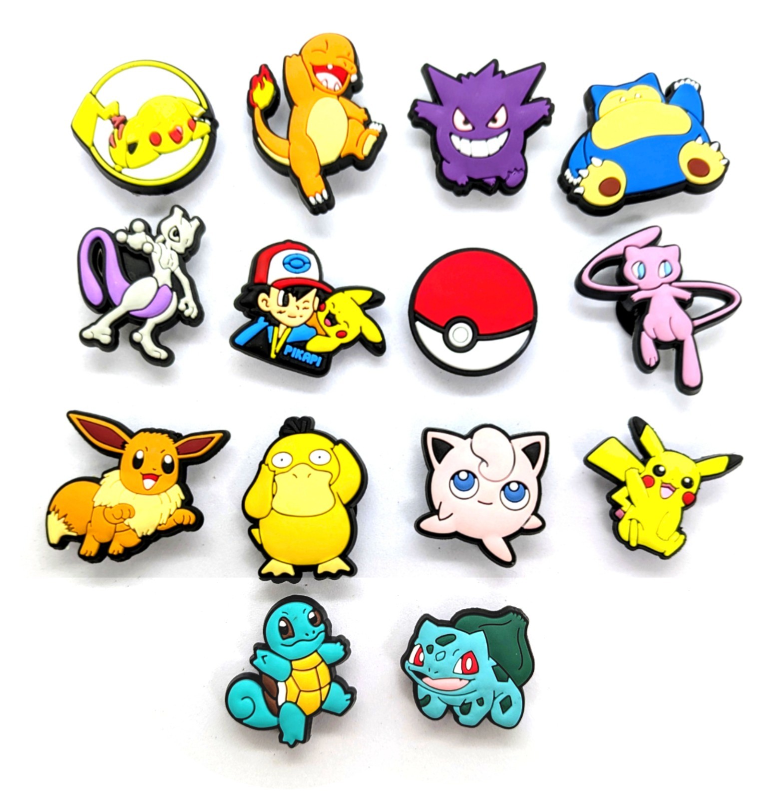 POKEMON SHOE CHARMS (14pcs) Cool Accessory Gift Pack of Fourteen Set Lot