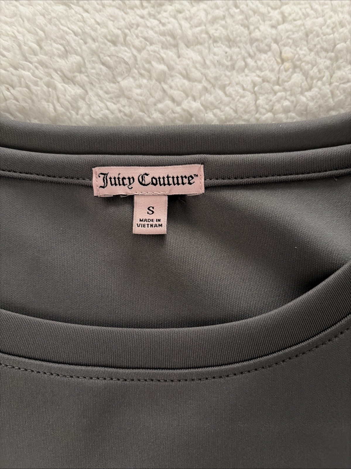 Juicy Couture “I Woke Up Like This” sequin sweatshirt polyester-spandex blend Sm
