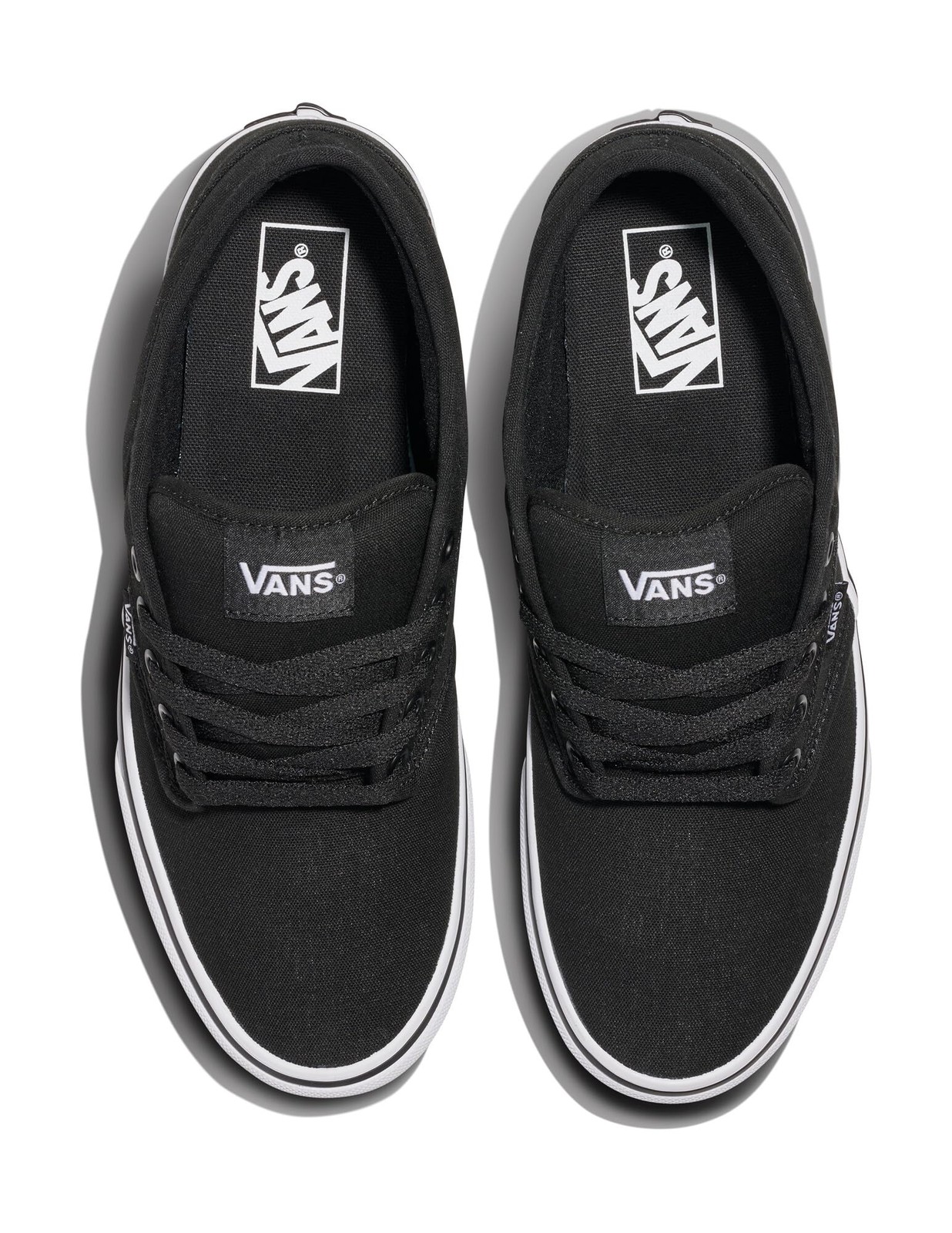 Vans Mens Atwood Sneaker, Canvas Black/White, 11.5