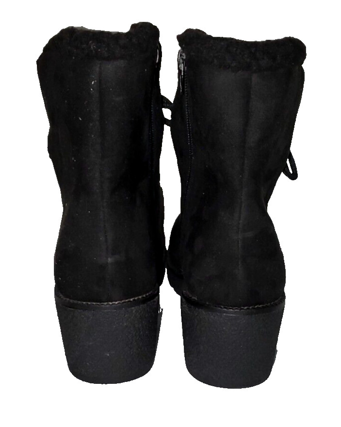 POLAR BOOTS BLACK WATERPROOF WEDGE HEEL WOMEN SIZE 8
