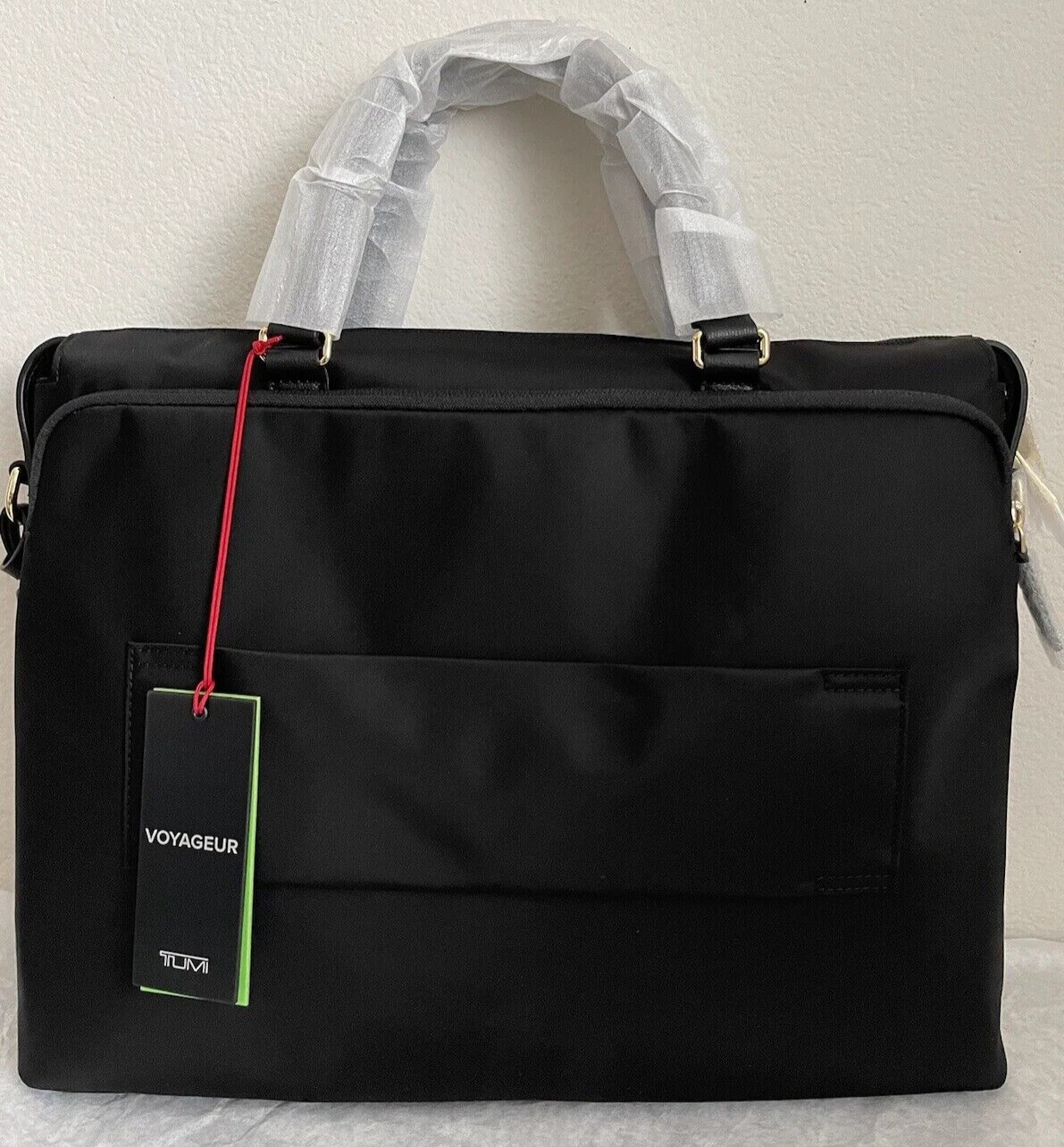 NWT Tumi Voyageur Kendallville Briefcase Bag $495 Black/Gold
