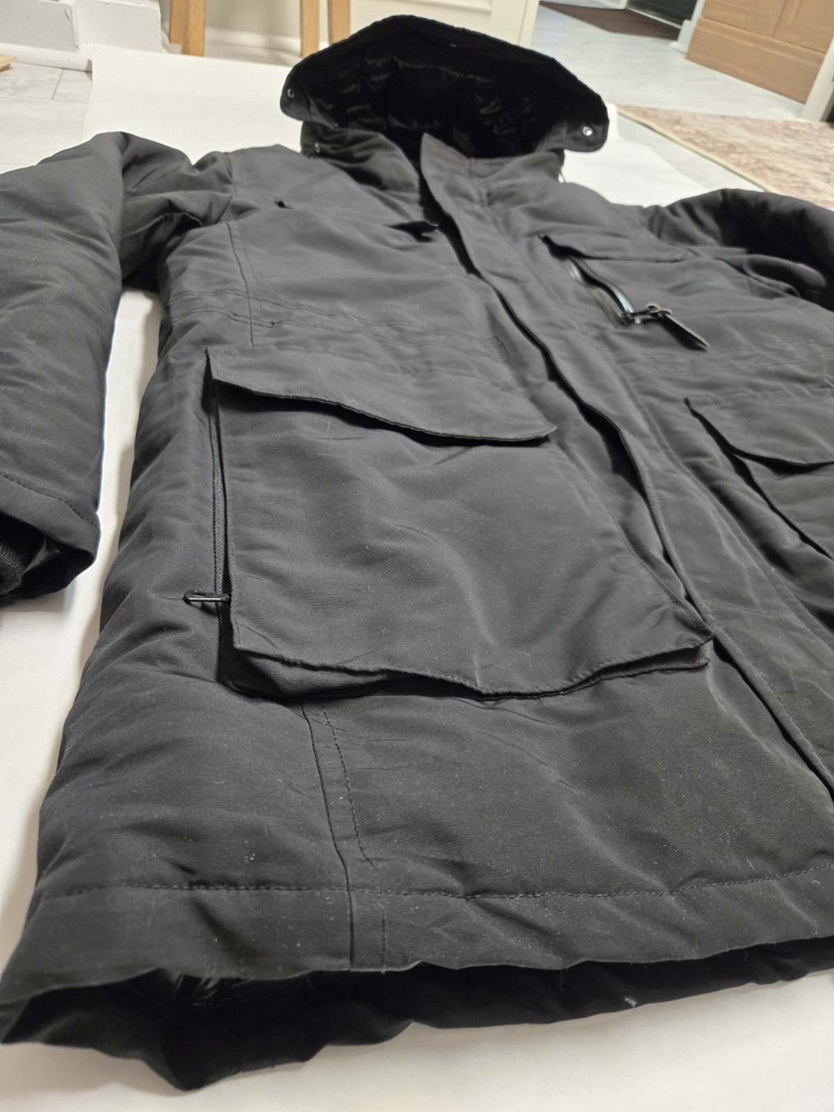 Uniqlo Hybrid Parka Men’s Size Large Black Hooded