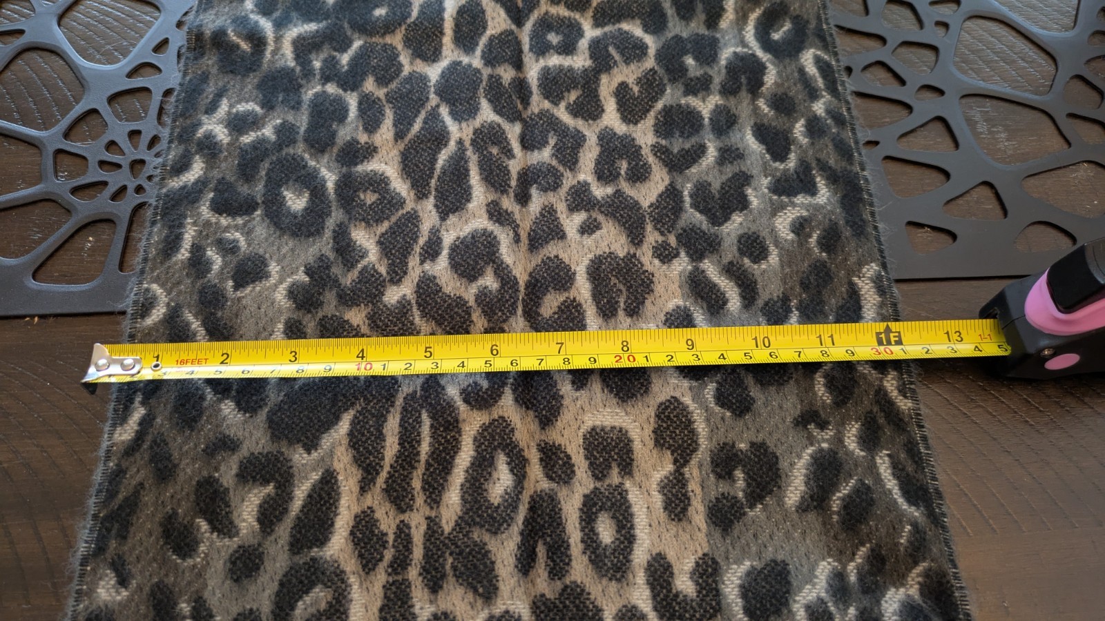 Cashmere Scarf Animal Print Fringe Mob Wife Luxury Made in Germany Hand Tailored