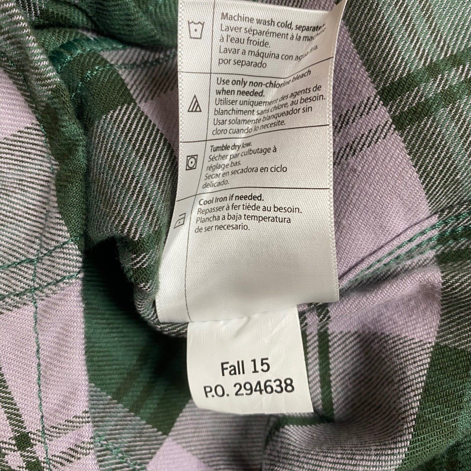 Carhartt Shirt Women’s S 4/6 Green Purple Plaid Cotton Spandex NWT Gorpcore