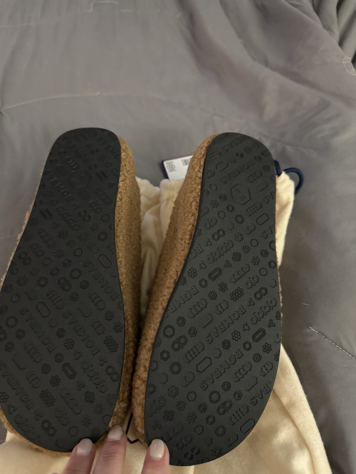Bombas Sherpa Slip-On Slippers Brown Women’s US 5 Memory Foam Rubber Sole