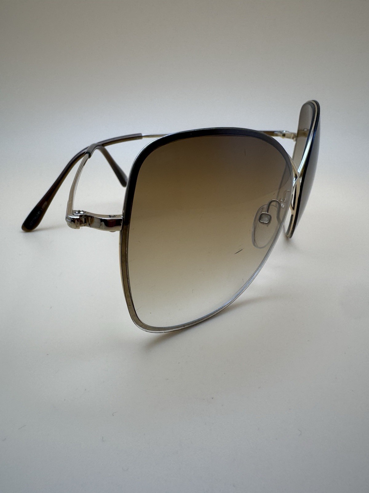 Tom Ford Colette TF250 28F Gold Brown Sunglasses 63-12-135mm Made In Italy Used