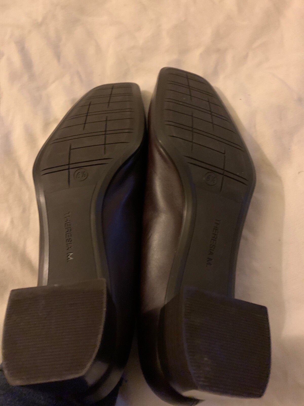 Theresia M. Brown leather block heel slip on uk 6.5. US 9