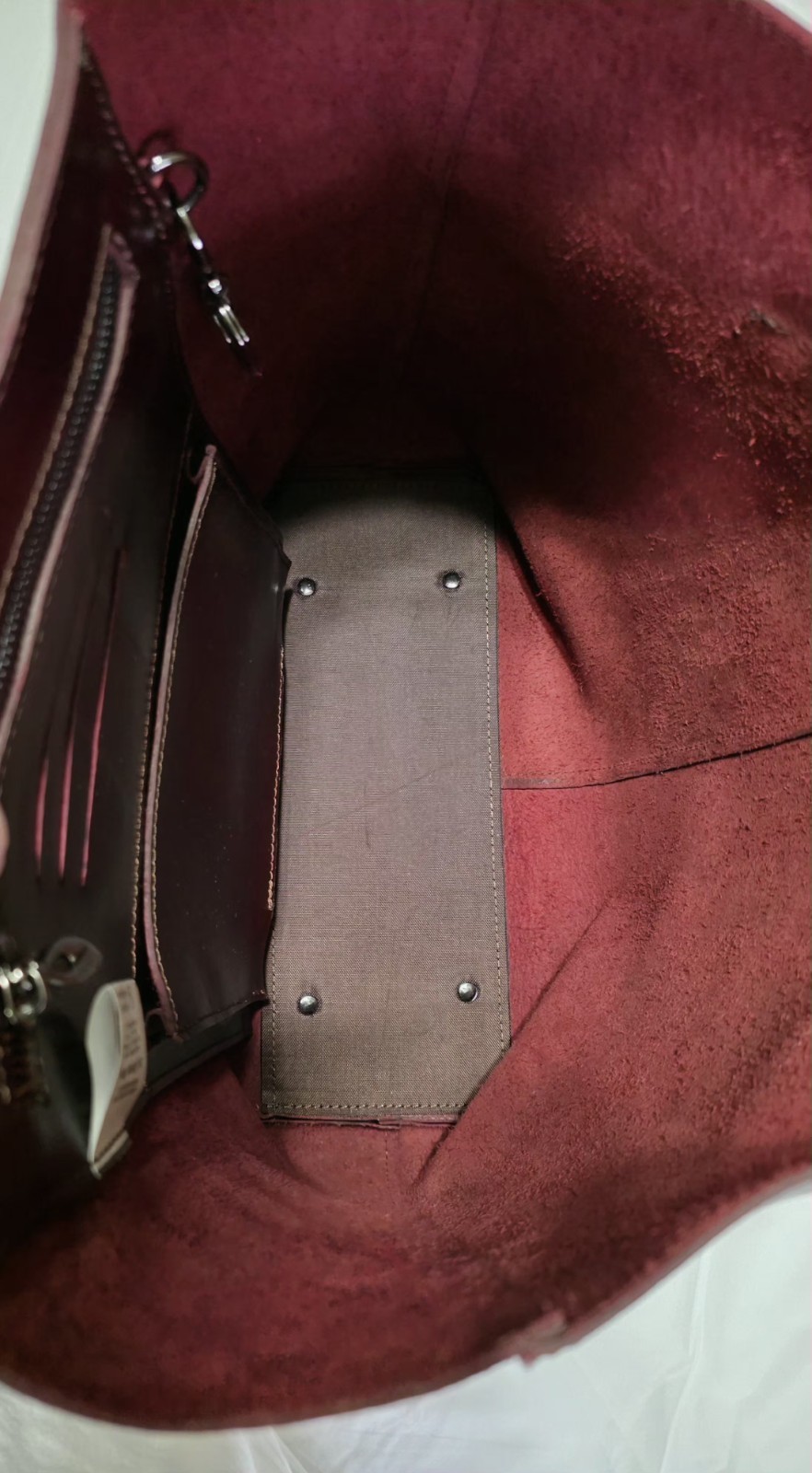 Handmade Mexican Genuine Artisan Leather Burgundy Tote Shoulder Bag