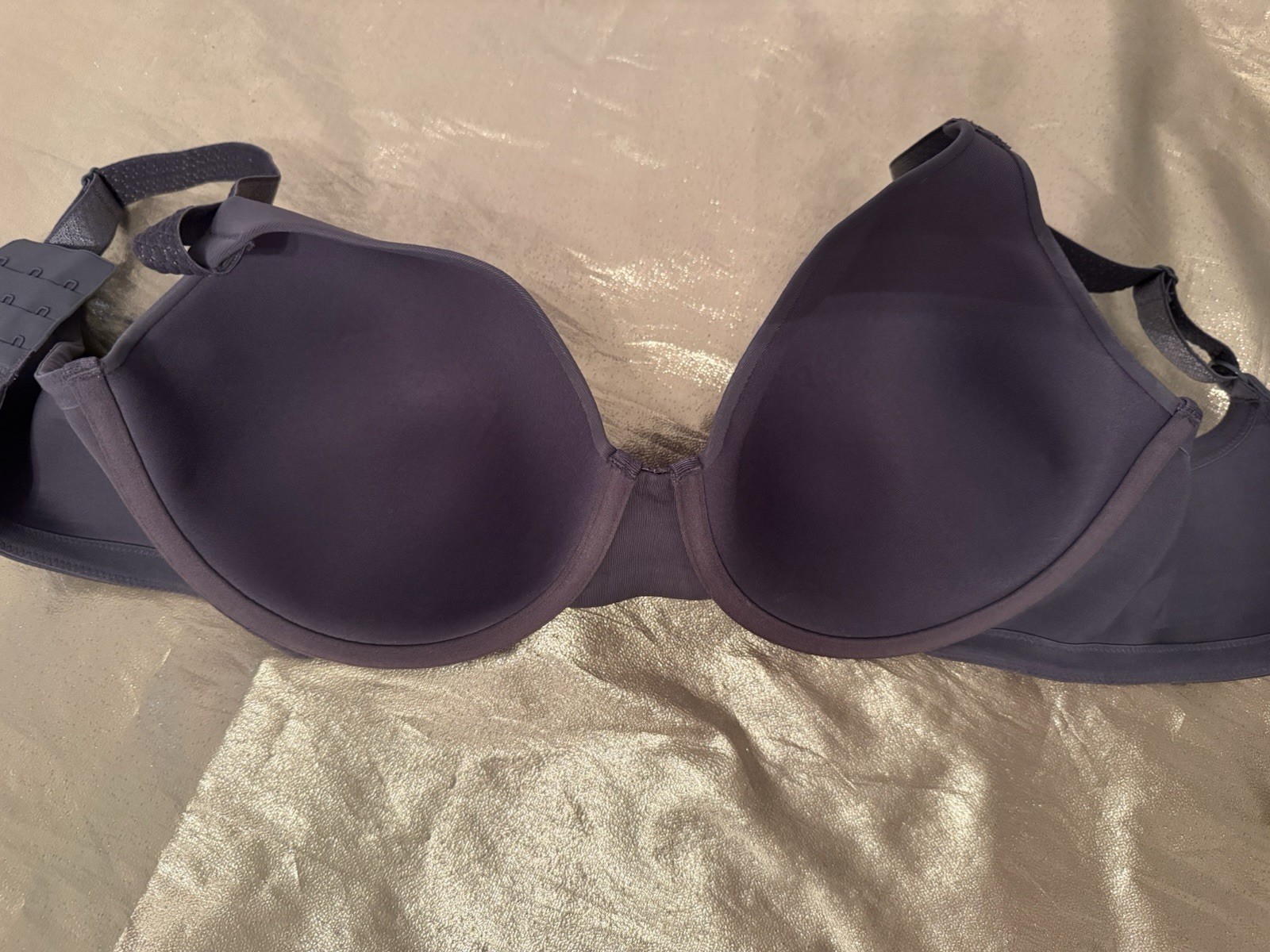 NEW Vanity Fair Back Smoothing Underwire T-Shirt Bra #76380 Gray Size 36D