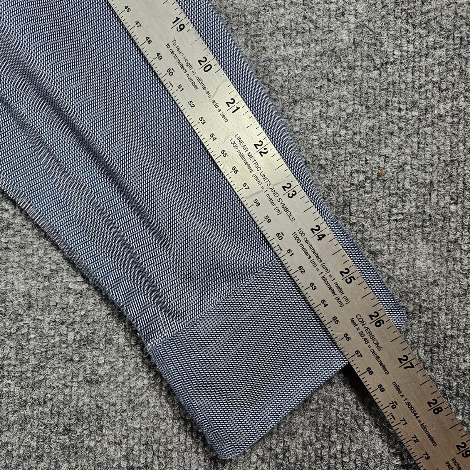 Banana Republic Mens XL Blue No-Iron Tailored Slim Fit Micro Pattern Dress Shirt