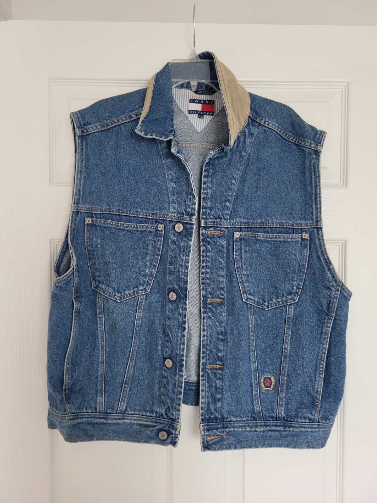 Vintage Tommy Hilfiger Jean Vest Denim Y2K Hip Size XL