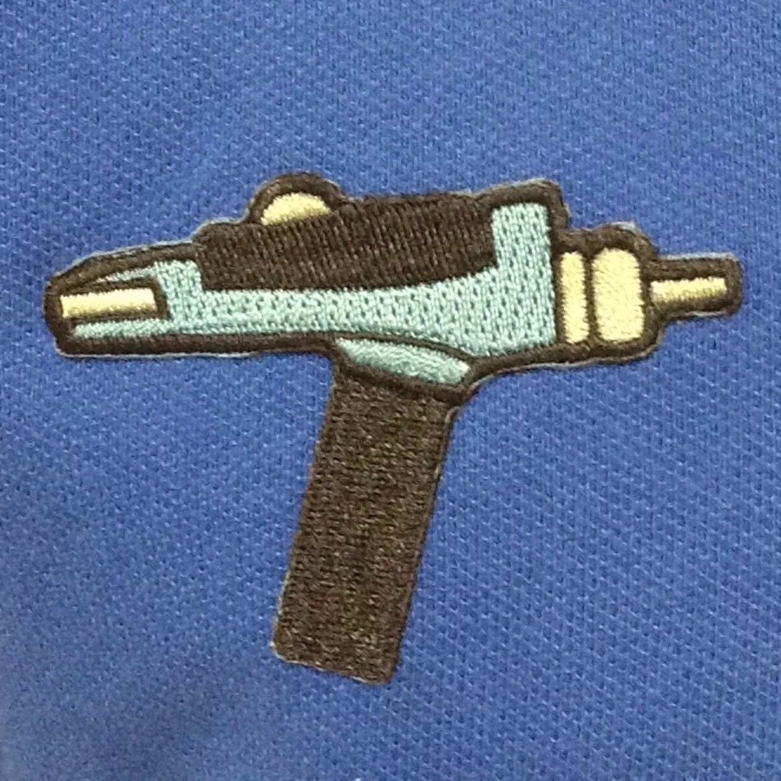 Mens Polo Shirt -STAR TREK -STARFLEET-Size XL -MERIT BADGES TOS Patches NWT