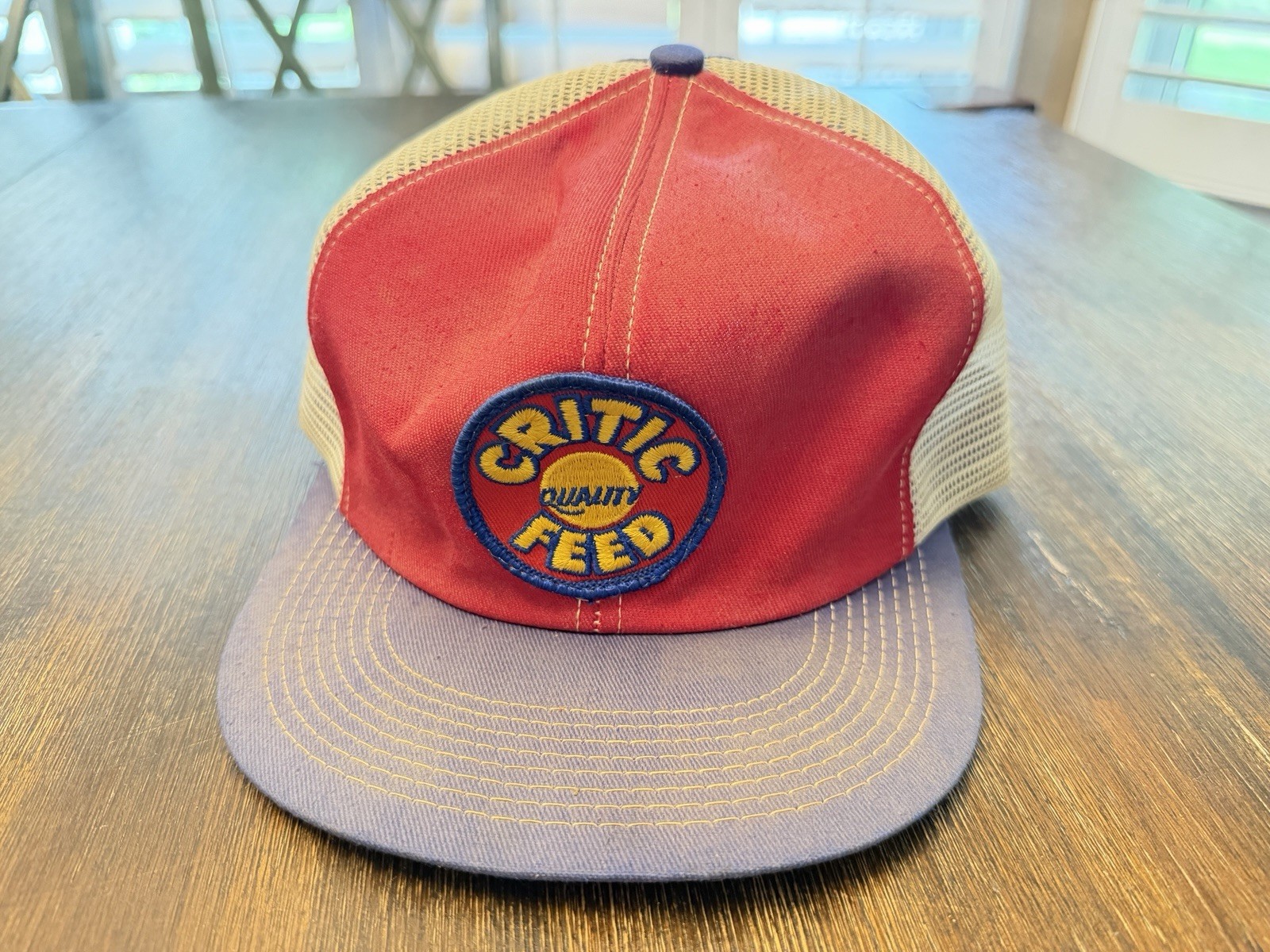 Vintage Critic Quality Feed Hat Cap Snapback All Full Mesh Trucker Patch