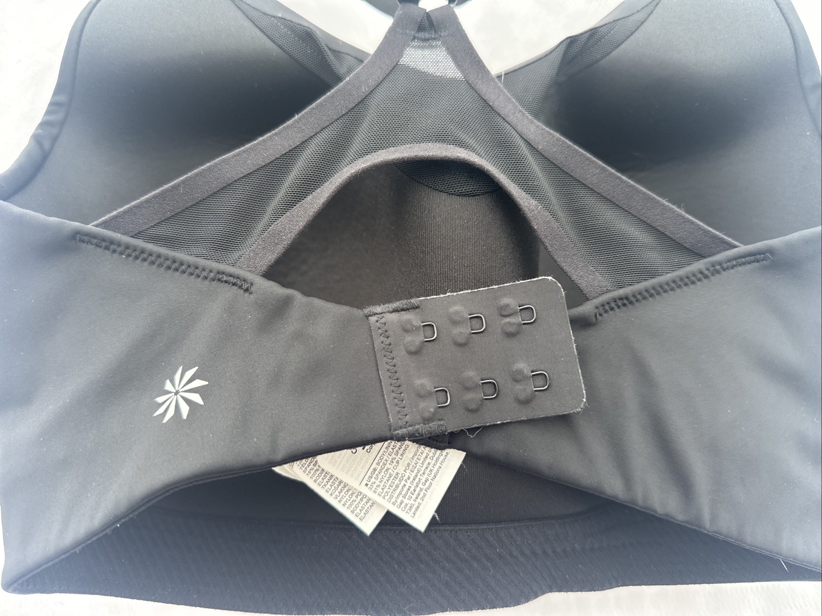 Athleta Women’s 32F High Support Black Advance Adjustable Bra Worn Once Euc. 11