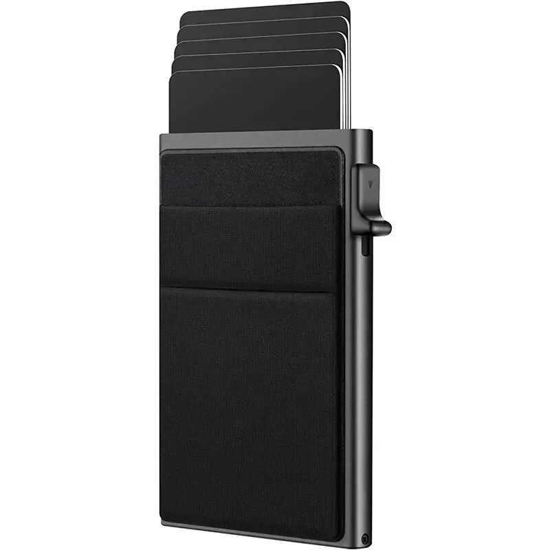 Men’s RFID Blocking Wallet Slim Minimalist Credit Card Holder Pop Up Wallet