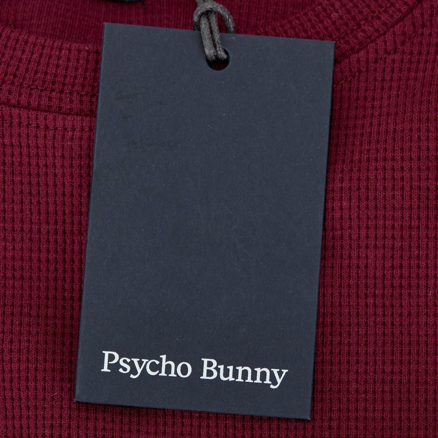 Psycho Bunny Mens 2XL Crimson Waffle Knit Long Sleeve Pocket Tee Shirt NEW