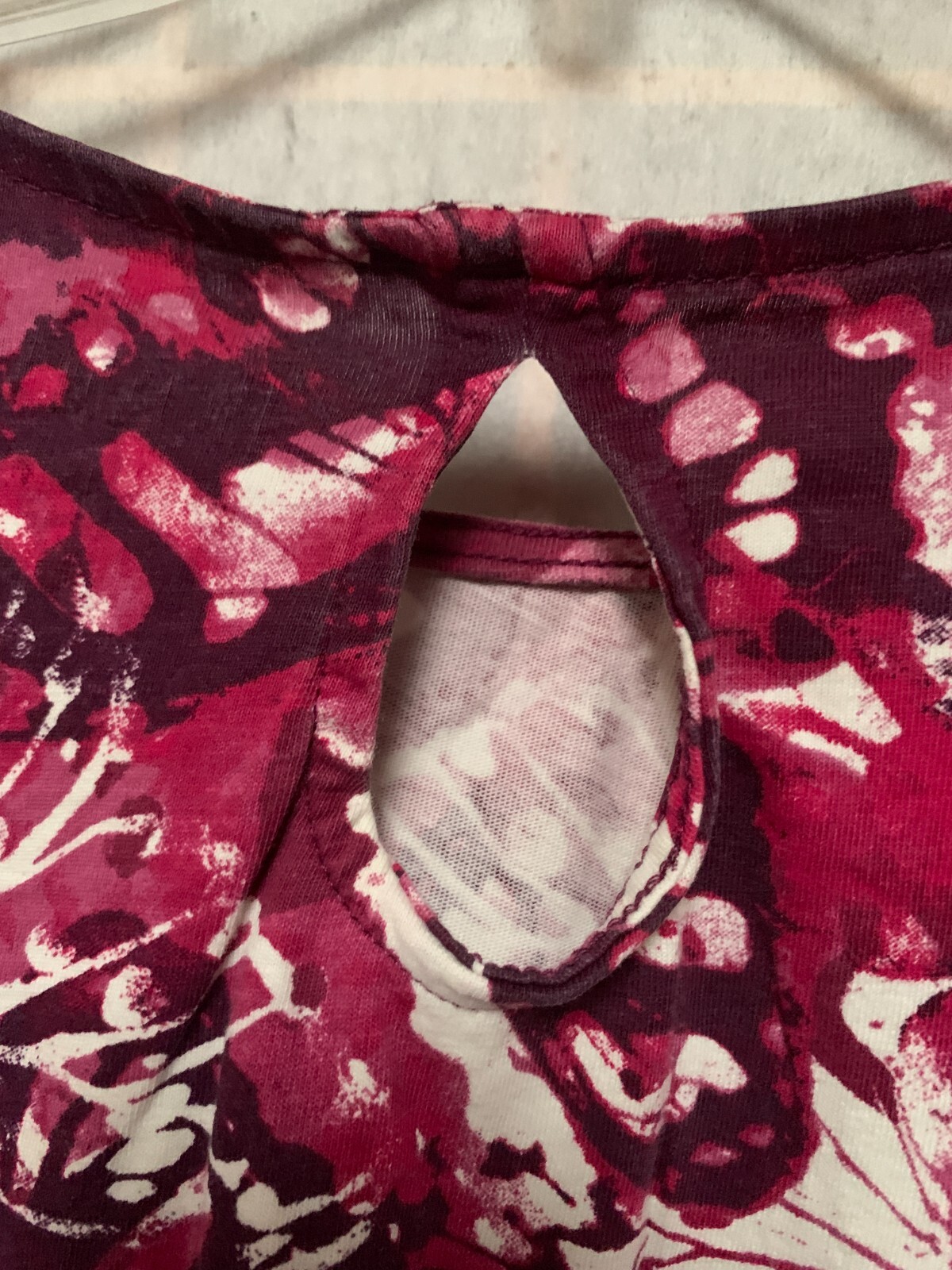 Women’s “Roman’s” Red Floral 100% Cotton Short Sleeve Top Sz 18/20