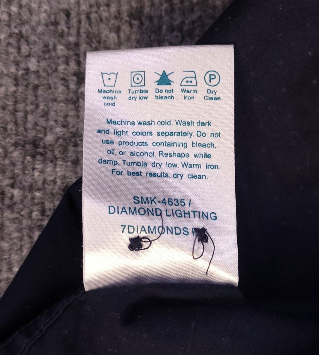 7D 7 Diamonds Diamond Lighting Stretch Sz M Navy Geometric Micro Dot Floral