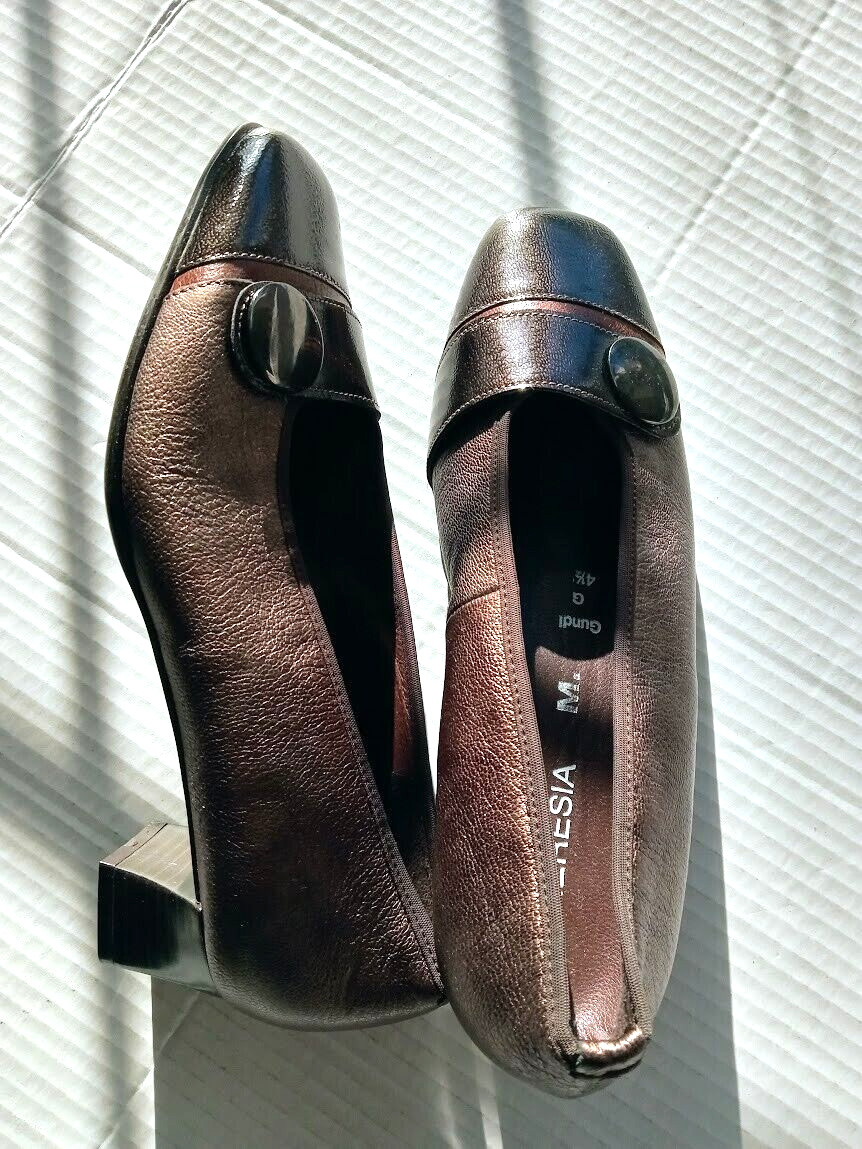 Theresia M. Women Dress Shoes, Gundi Gray Faux Leather Size US 7