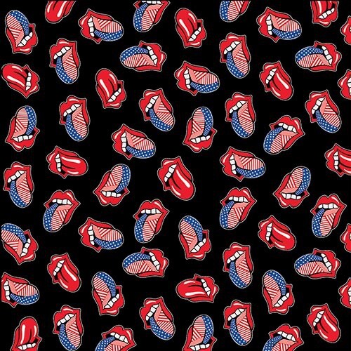 Rock & Roll 22×22 Bandanna USA Made 100% Cotton Bikers to Hikers Crafts Costumes