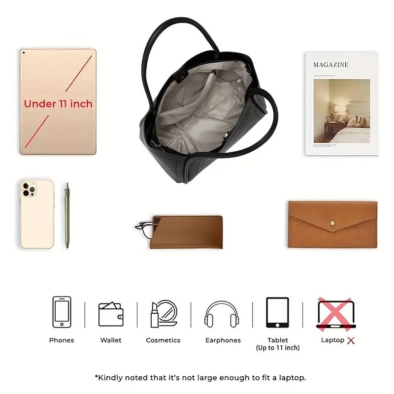 Women’s Bag Large Capacity Shoulder Purse Handbag PU Leather Crossbody Tote Bag