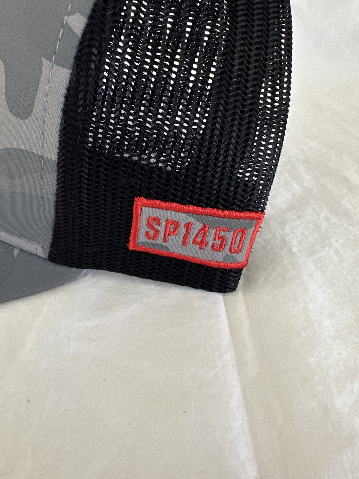 NWT Sportsman Traditional Lo-Pro Mesh Trucker Adjustable Strap Cap Hat Gray Camo