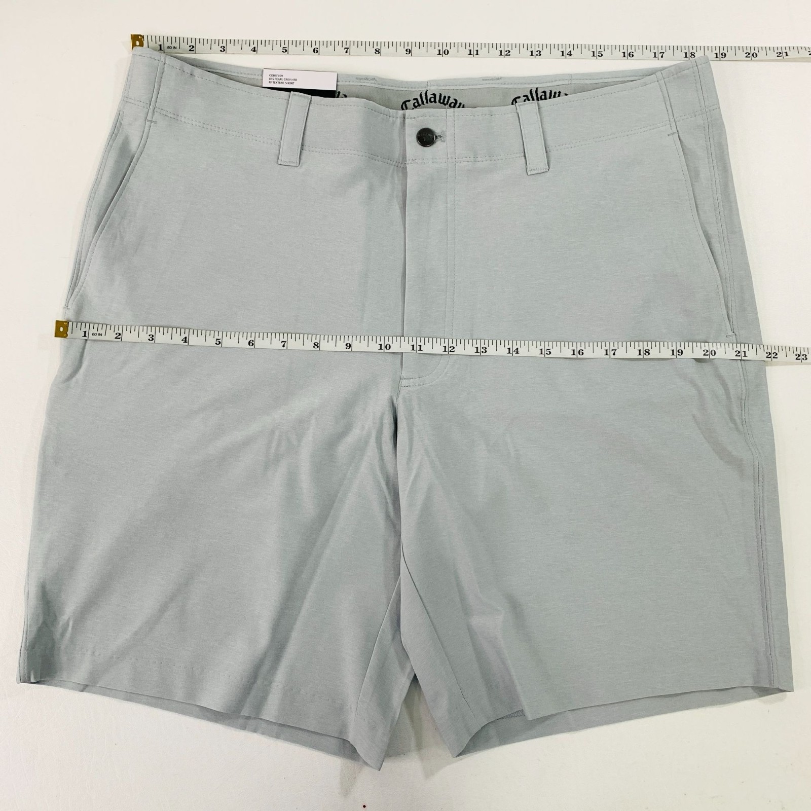 Callaway Men’s 36 Shorts Flat Front Performance Golf Short Grey Gray 36