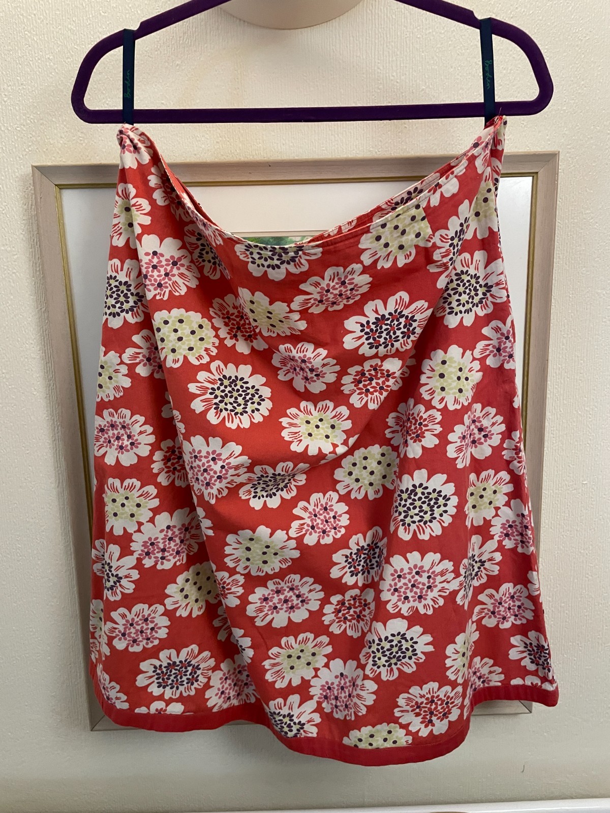 Boden 18 Floral Skirt 100 % Cotton Machine Washable Very Good Condition