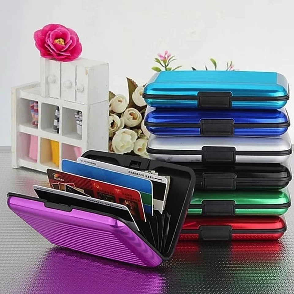 Aluminum RFID Blocking Credit Card Holder for Men & Women Stylish Travel Wallet