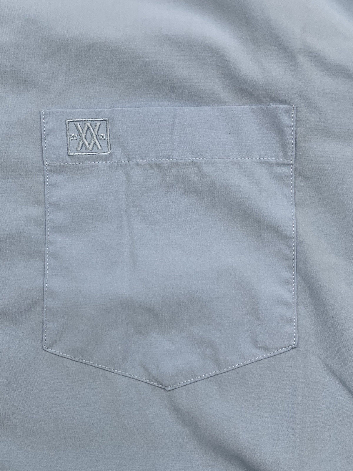 Dixxon Performance Bamboo Series Shirt Men XL Light Blue Short Sleeve Button Up
