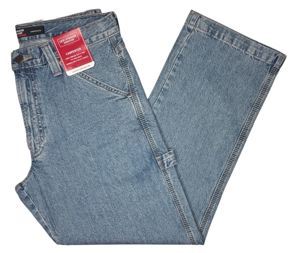 Signature By Levi Strauss & Co. #11588 NEW Men’s 100% Cotton Carpenter Jeans