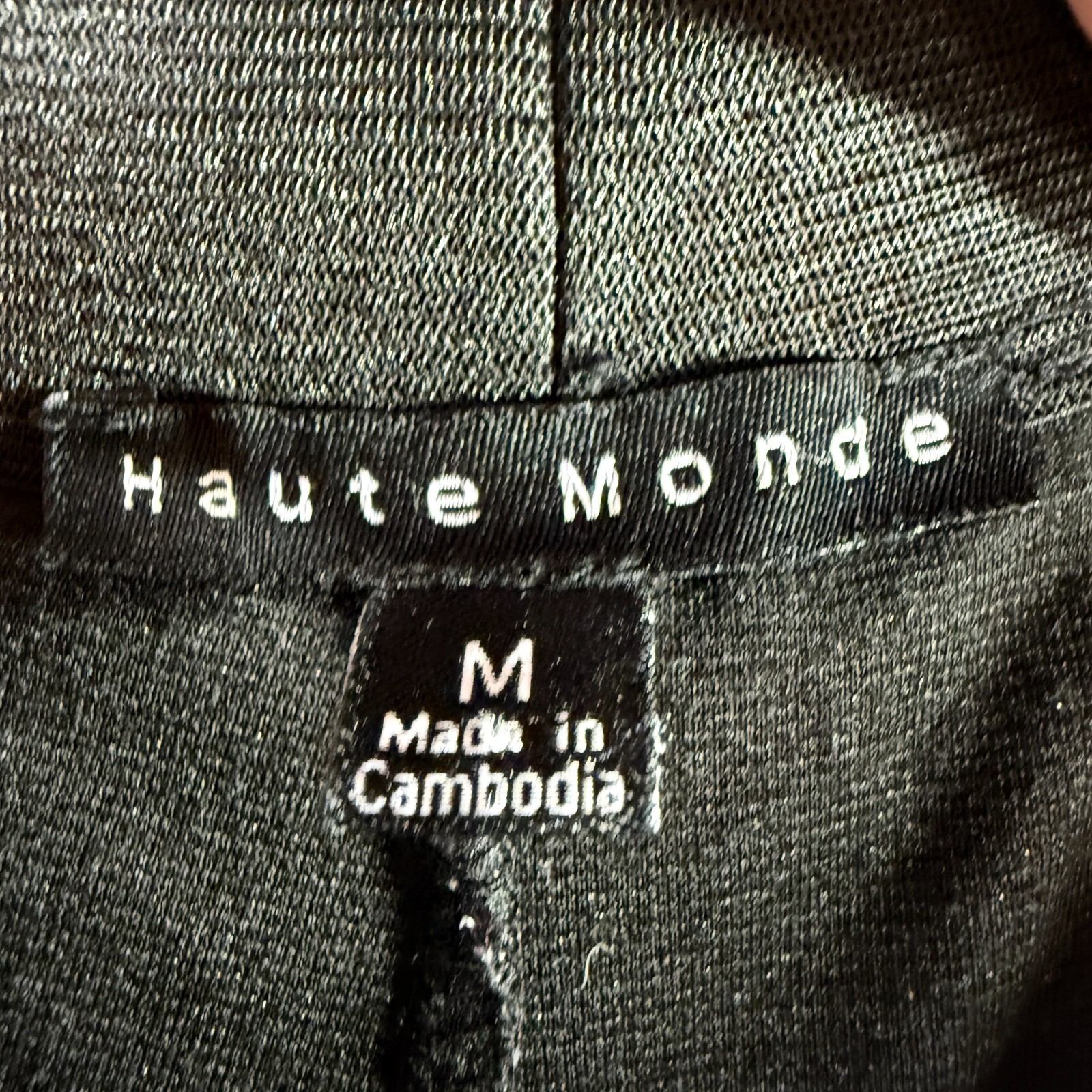 Haute Monde Womens Pants Black Gray Checkered Slim Fit Stretch Trousers Size M