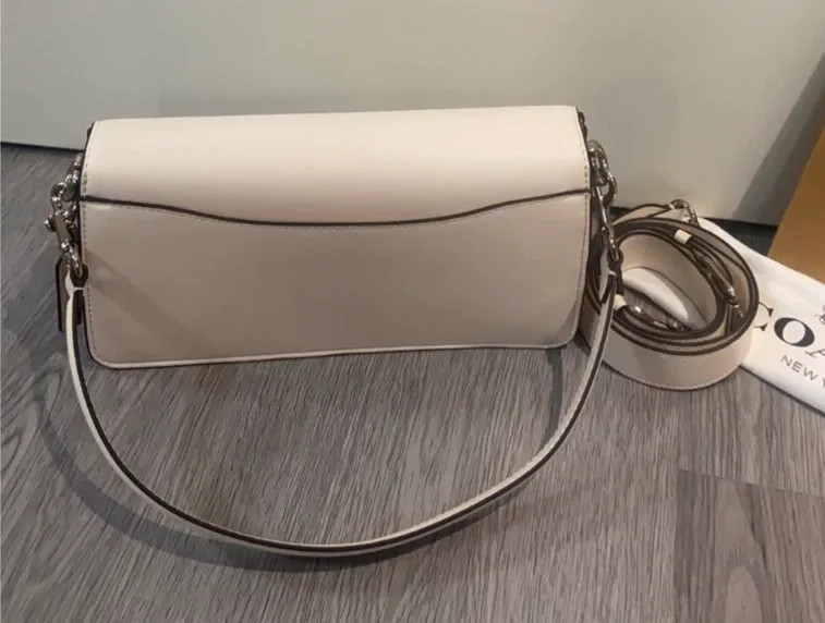 COACH C1032 Tabby Shoulder Bag 26 Signature Canvas White Chalk Outlet New