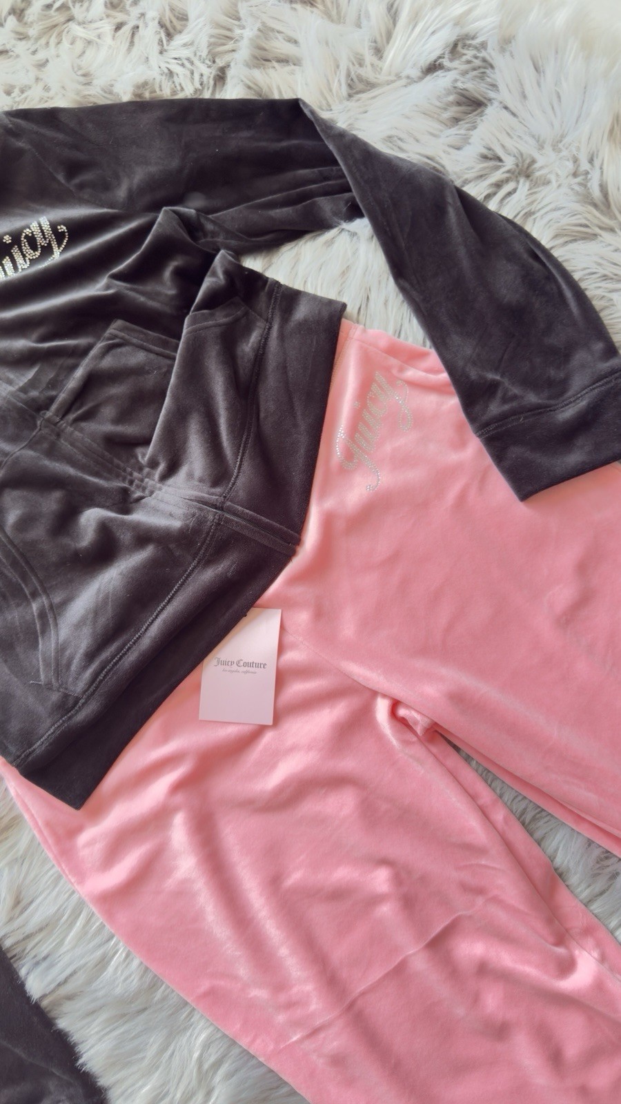 Juicy Couture Black Velour Matching Set