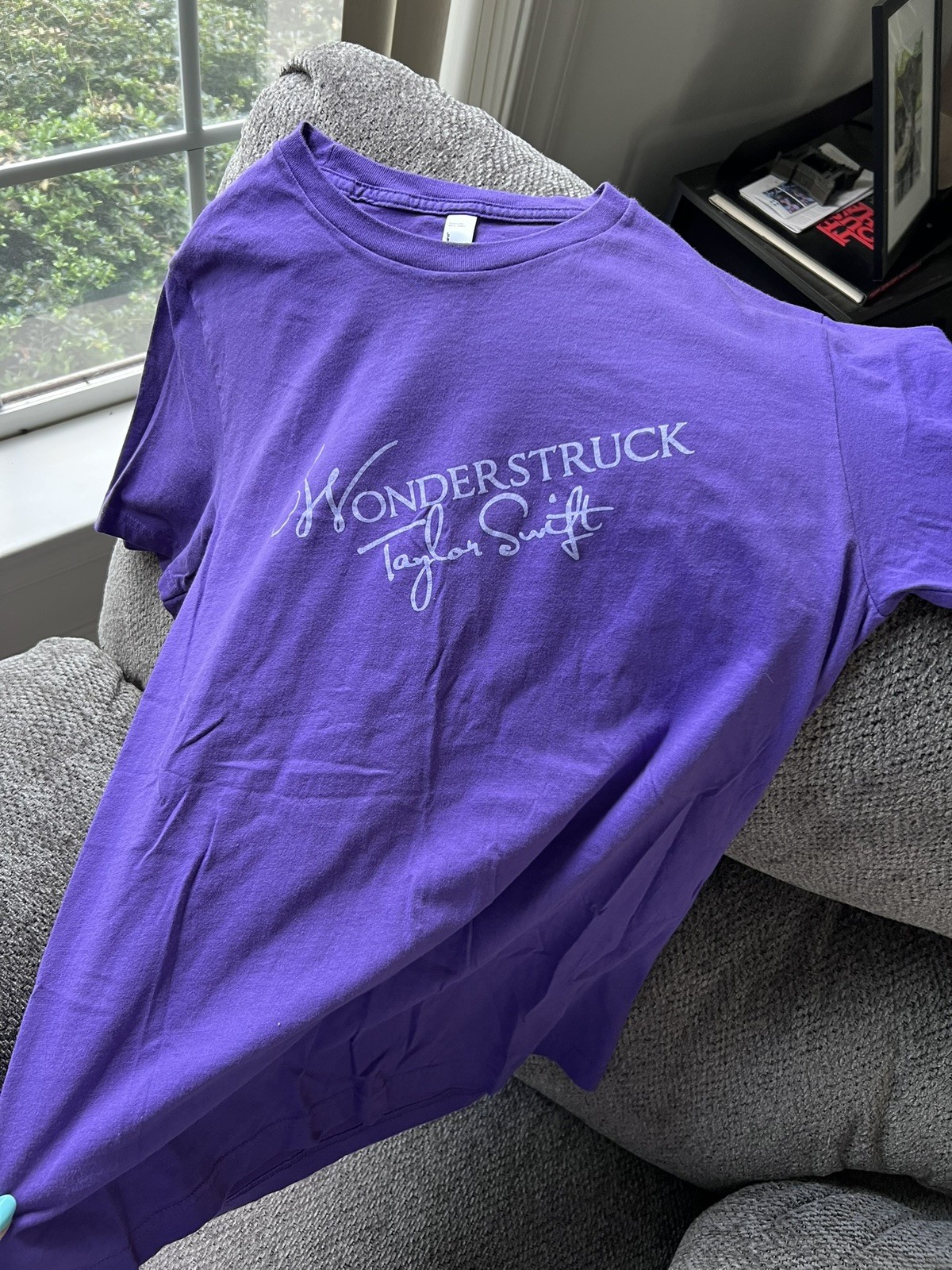 Taylor Swift Wonderstruck Shirt Womens Medium Purple Promo Swifty Y2K