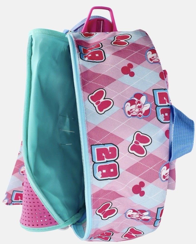 Disney Minnie Mouse Daisy Duck Girls Backpack Set Bolsa de almuerzo Botella 17in