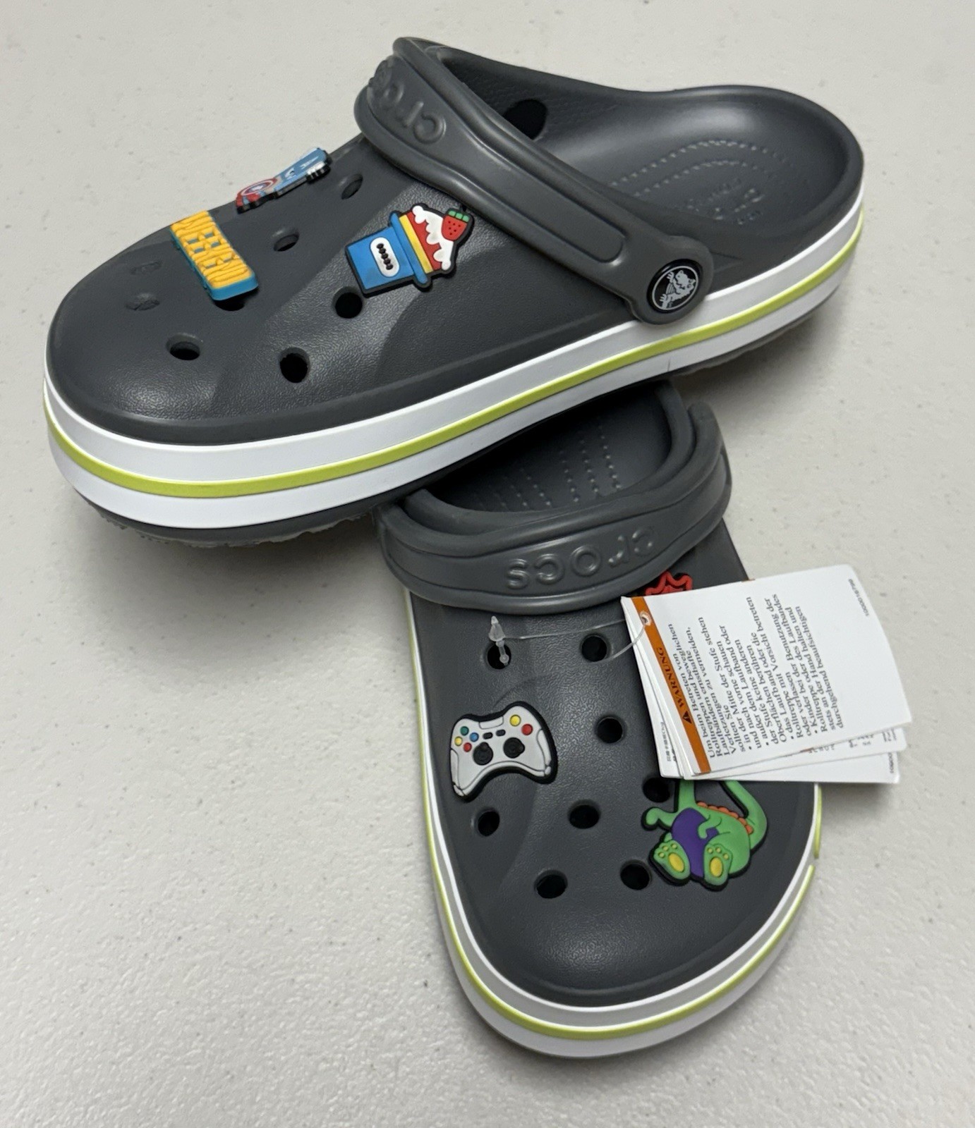 Authentic CROCS Bayaband Gray Clog Size Male 4 Women 6 New!