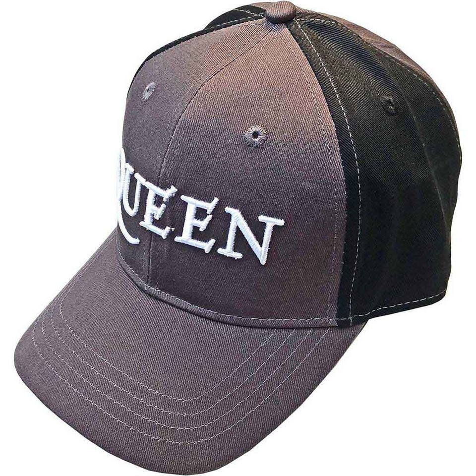 Queen: Logo Charcoal Grey & Black 2 Tone Baseball Hat (Officially Licensed)