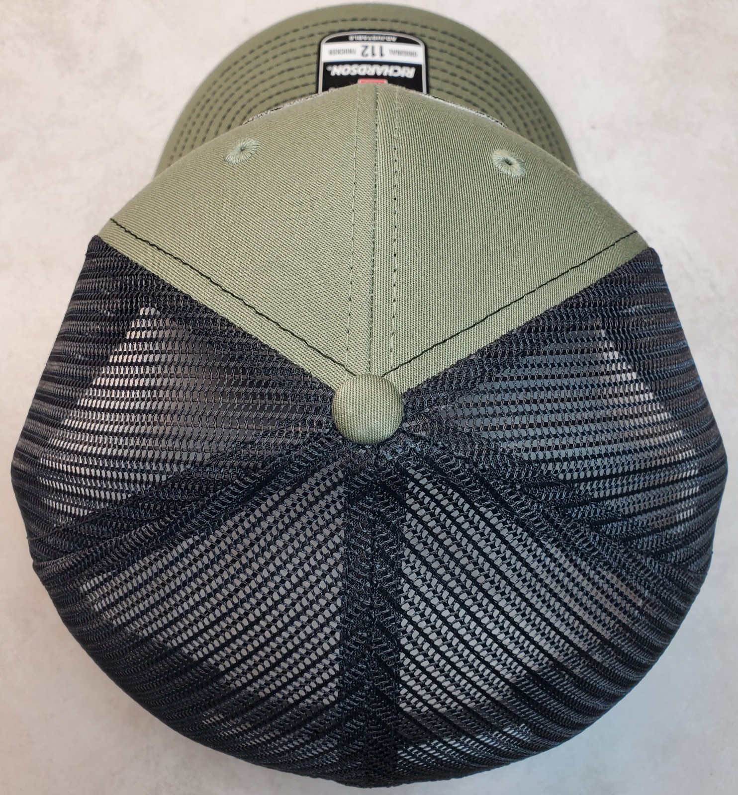 John Deere Black Patch on Richardson 112 Trucker Hat Snapback Loden/Black