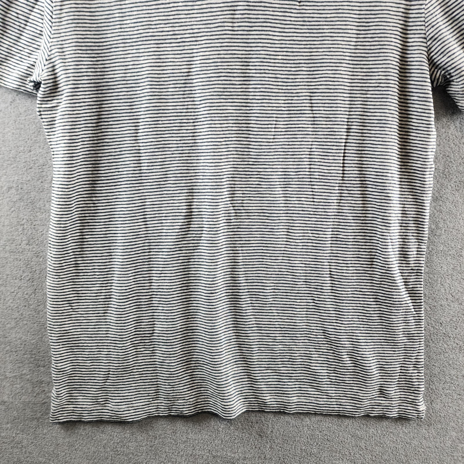 The Men’s Store at Bloomingdale’s Striped Linen Tee Men’s Size Medium Dark Slate