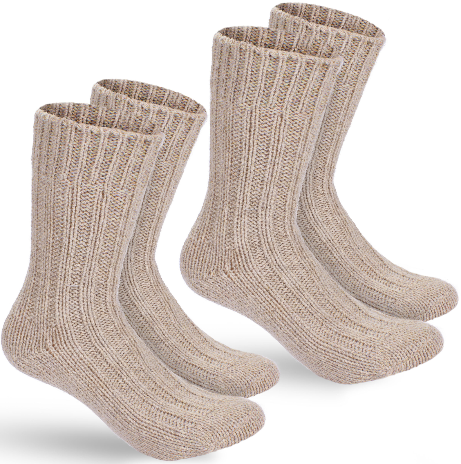 BRUBAKER 2 Pairs Unisex Alpaca Wool Socks – Thick Winter Socks for Men or Women