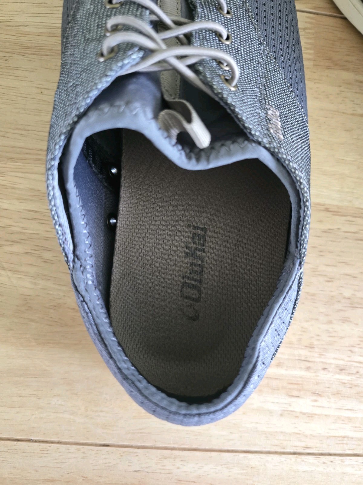 Olukai Nohea Moku NoTie Laces Casual Slip-On Sneakers Gray Mesh Mens 9