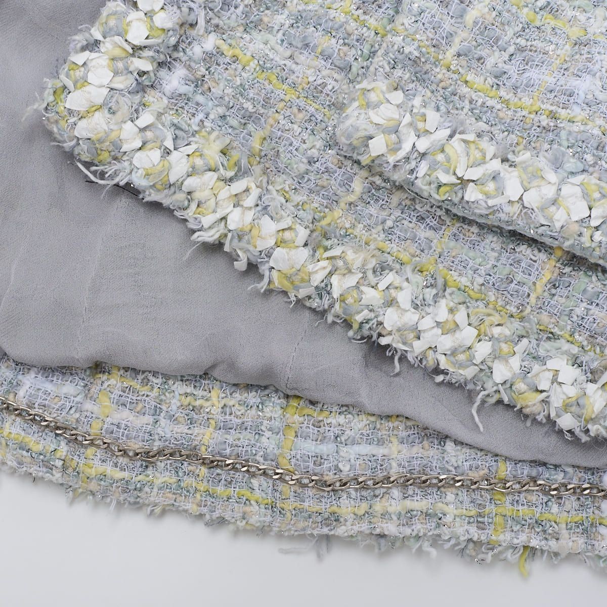 [Returns accepted] CHANEL Coco Button Tweed Collarless Jacket Outerwear 34 Blue
