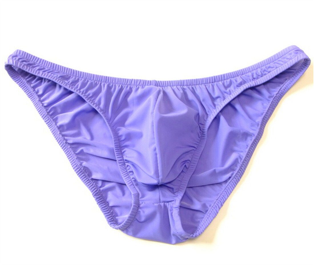 5pcs Men Ice Silky Soft Comfortable Bikini Bulge Contoured Pouch Briefs Panties