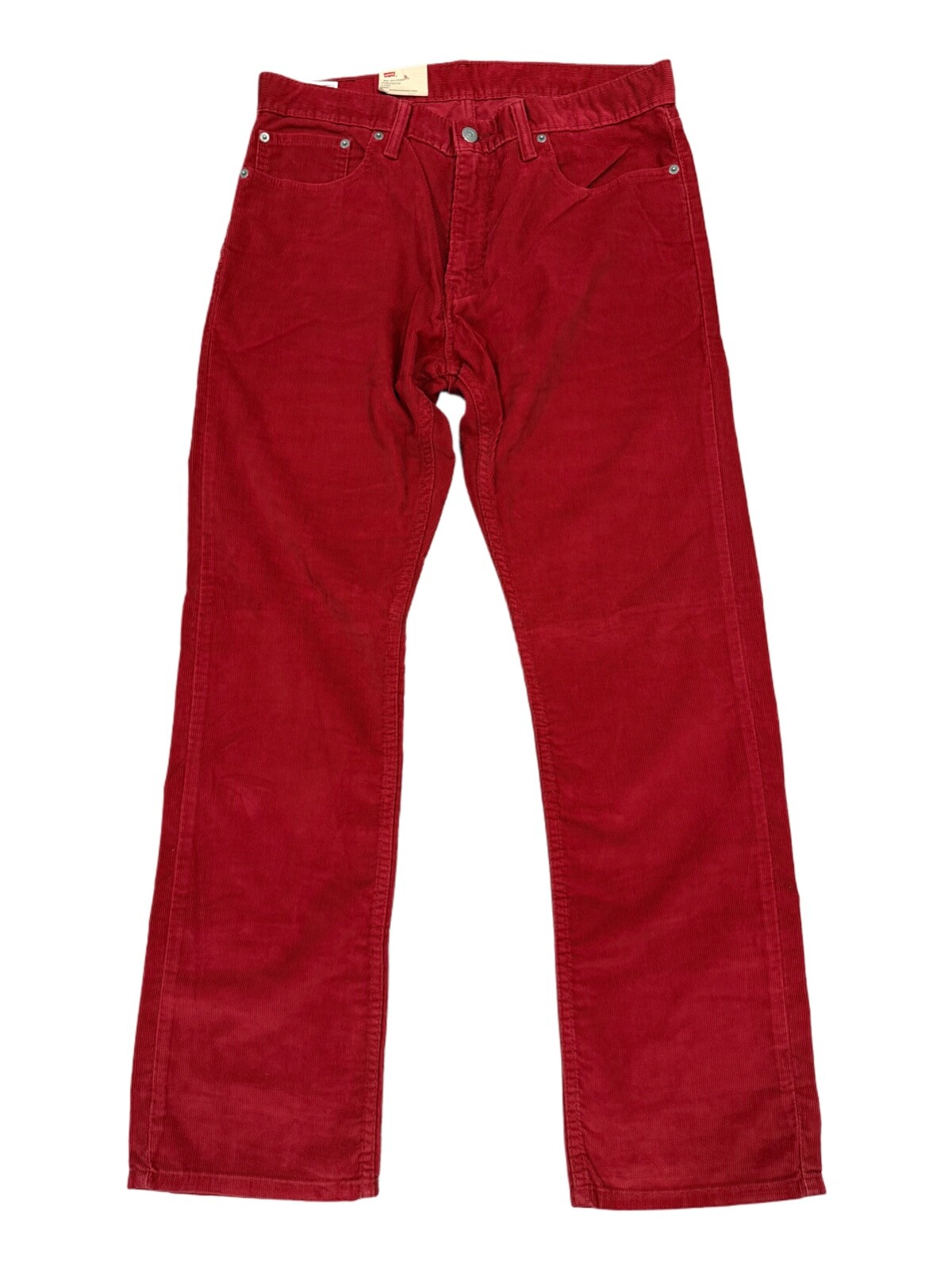 Levi’s 514 Men’s Corduroy Slim Fit Straight Leg Jeans Pants Color Red 005140371