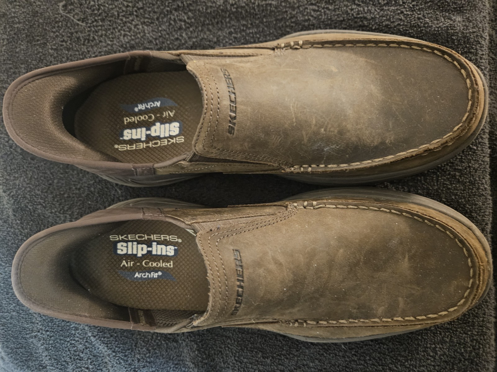 NIB MEN AIR COOLED ARCH FIT “SKECHERS SLIP-INS 205204 CHOCOLATE MENS 11 WIDE