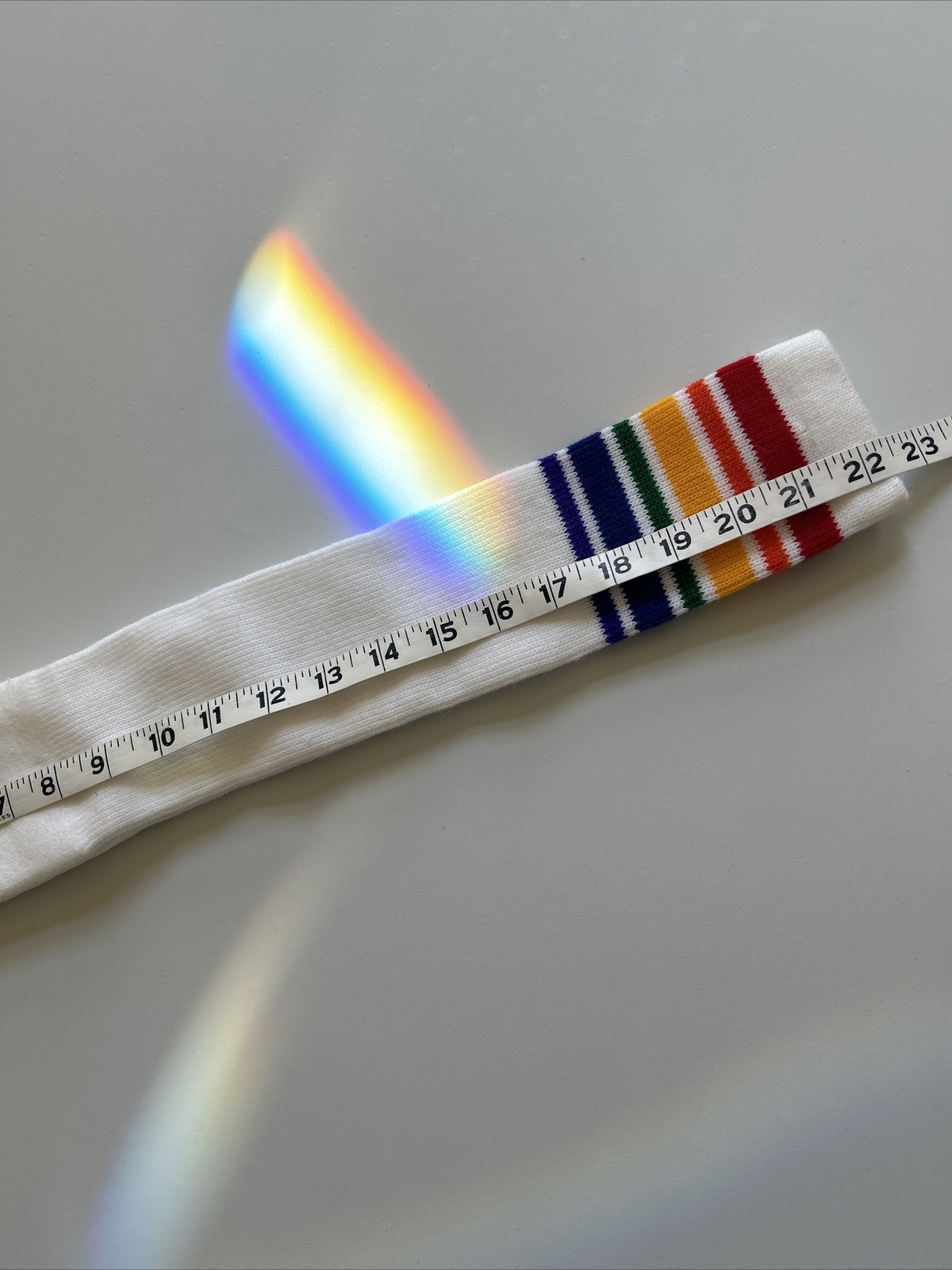VTG Rainbow Tube Socks Orlon Acrylic 1980s 10-13 Gay Pride NOS Unisex 90s.